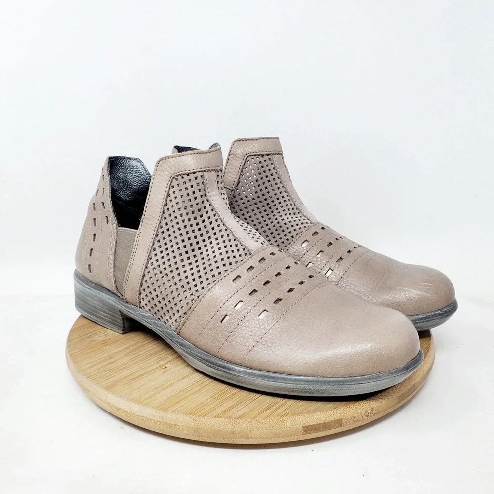 Naot Rivotra Boots Womens 38 Stone‎ Boho Western Moto Ankle Comfort Shoes